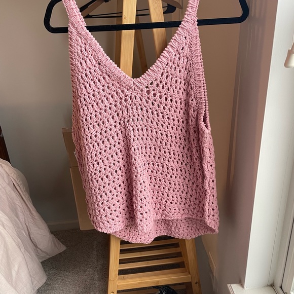 NWT Free people pink dune fauxchet tank; size L; $50 - Picture 3 of 5